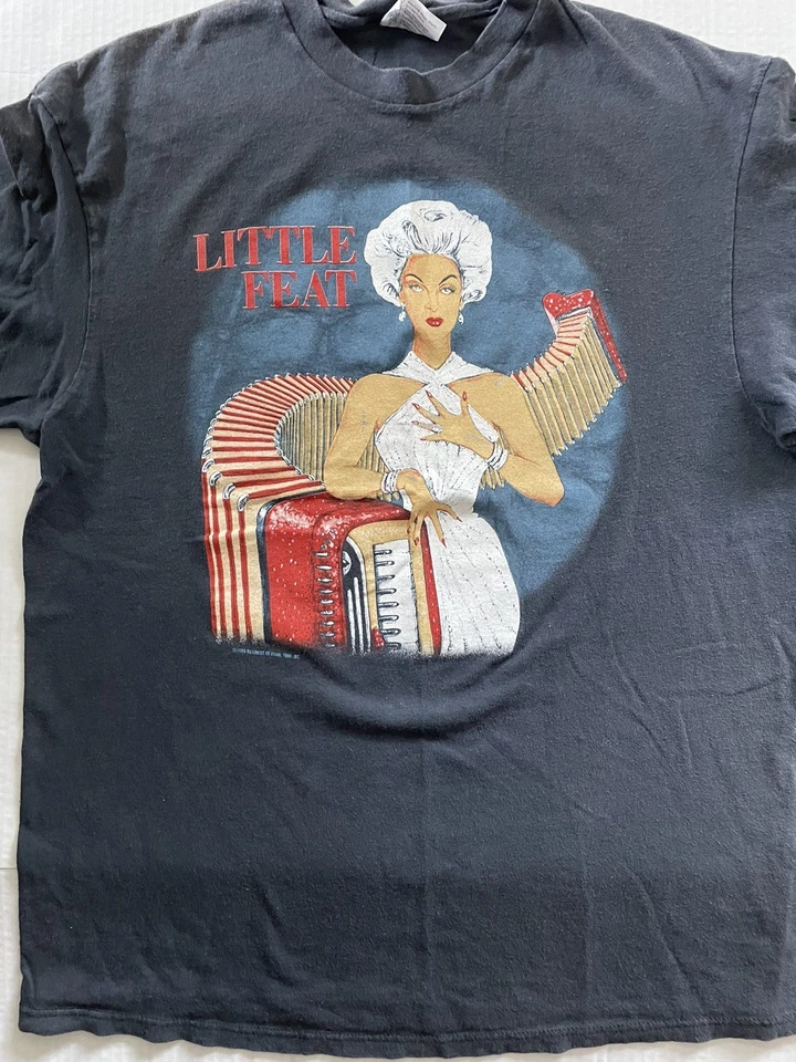 VINTAGE 1988 LITTLE FEAT Roll Right Thru  Tour T-shirt X-LARGE EXC  2-sided - Image 2 of 4