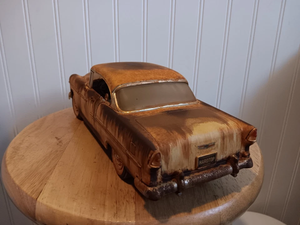 Chevy 1956 abandonado a presión 1/18 desgastado oxidado depósito de chatarra ¡Hallazgo de granero! Foto 3 de 4