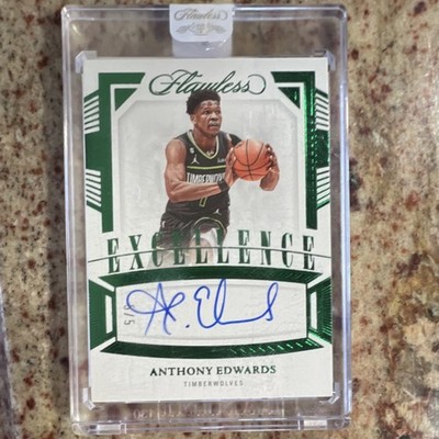 2022-23 Panini Flawless Excellence Anthony Edwards Auto #/5 Timberwolves
