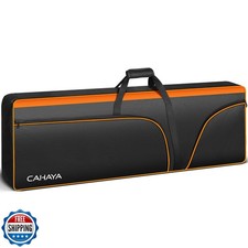 CAHAYA 88 Key Keyboard Case Electric Keyboard Piano Gig Bag 0.5inch Thick Pad