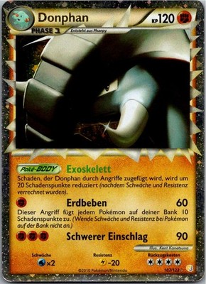 Pokémon Donphan 107/123 Holo - HeartGold & SoulSilver - Deutsch 2010