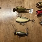 Vintage Lot Of Antique Fishing Lures Heddon And Misc 3 wood 4 plastic  — photo 6