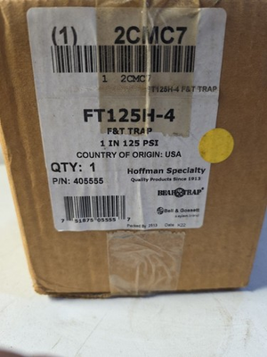 #ad BELLamp;GOSSETT FT125H 4 125PSI 1quot; $250.00