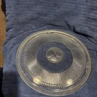 Vintage Clear Pressed Glass Jeanette Anniversary Footed Ribbed Cake Plate 12”