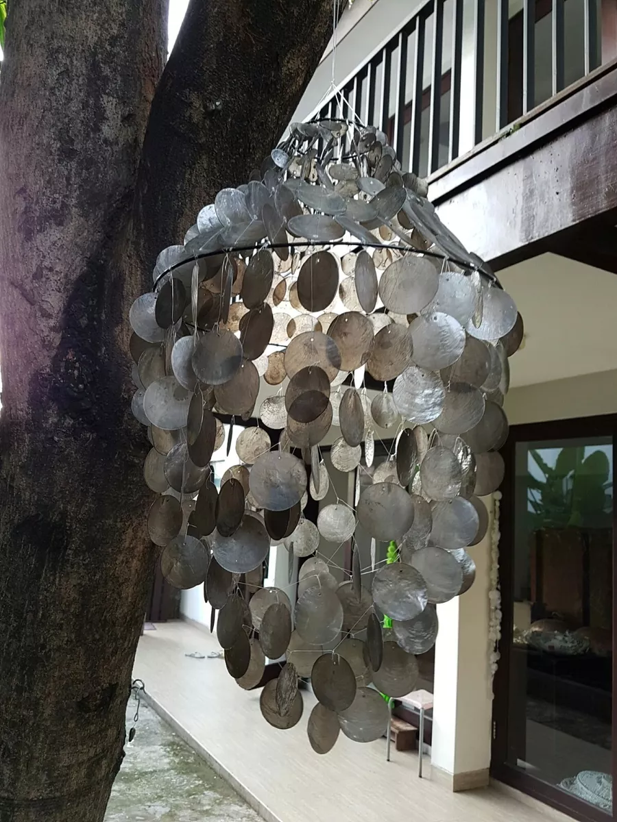Black capiz chandelier deals