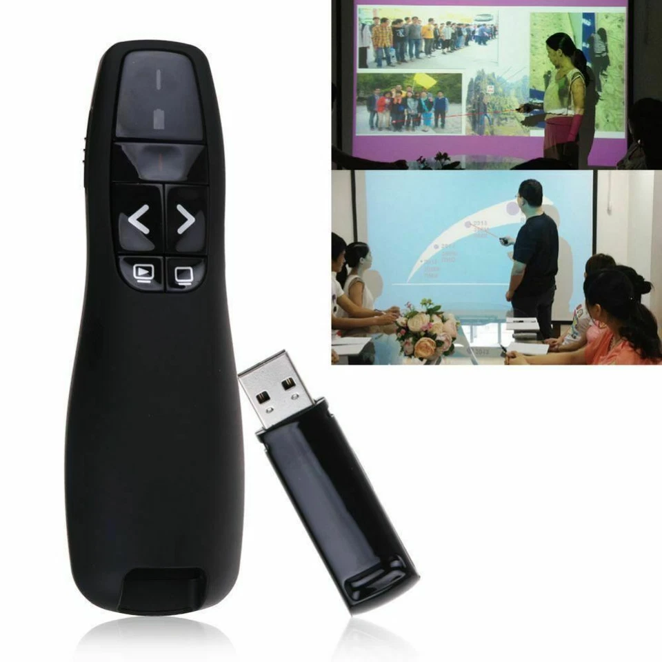 Power point Presentation Remote Wireless USB PPT Presenter Laser Pointer Clicker - Image 2 of 4