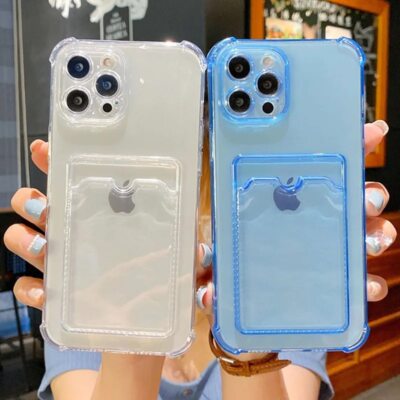 Clear Wallet Card Holder Case Shockproof For iPhone 15 14 Pro Max 13 12 XS XR 87