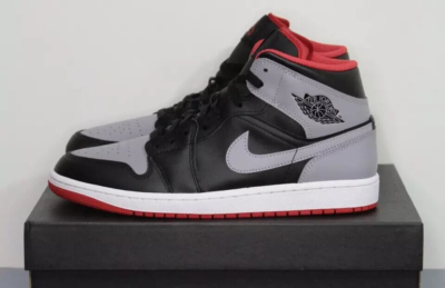 Nike Air Jordan 1 I Mid BRED Shadow Black Red Cement Grey  display picture 1