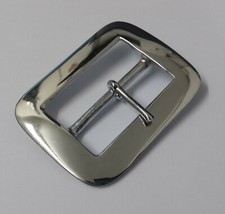 Genuine British Military Issue 2 1/4" Hi Sheen Chrome Prong Belt Buckle STD97