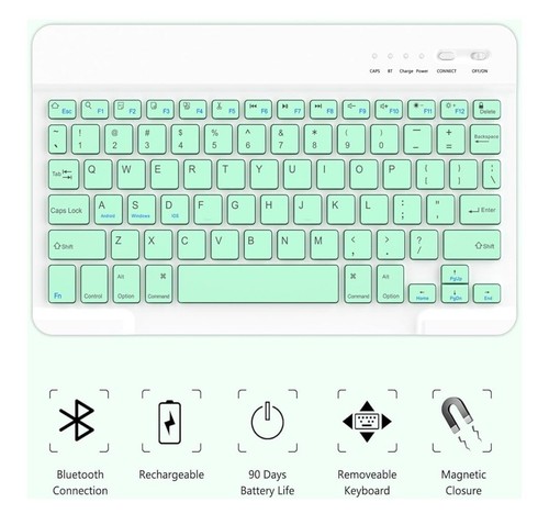 TaiYang Smart Wireless Keyboard Case Tus239/282 (Light Green) - 第 3/9 張圖片