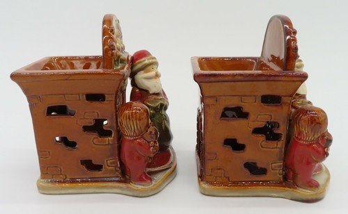 Yankee Candle Scent Wax Tart Warmer Santa Mantle Fireplace Christmas Tea Light - Picture 2 of 12