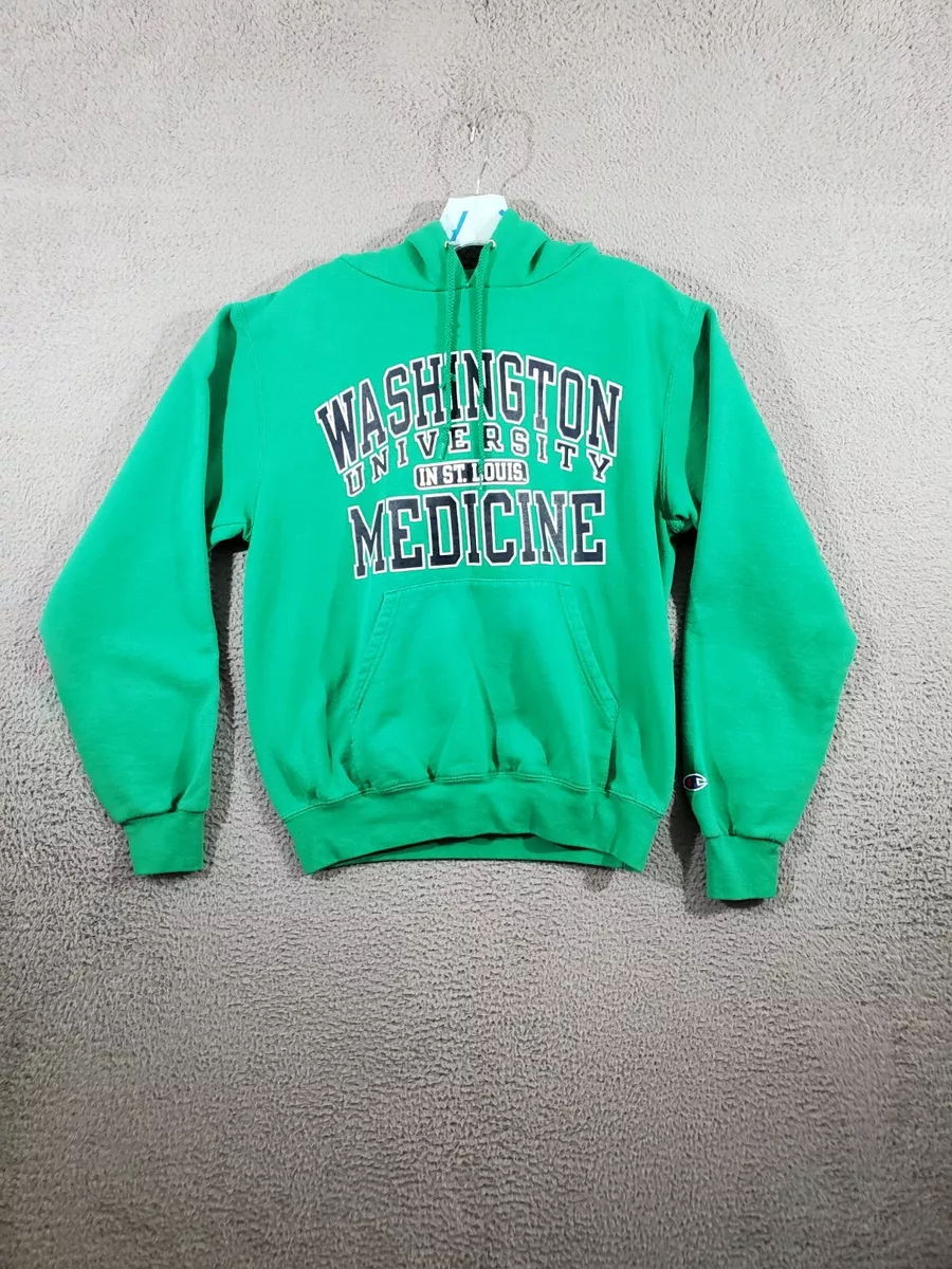Washington University St Louis Hoodie Mens Small Green Pullover Sweatshirt