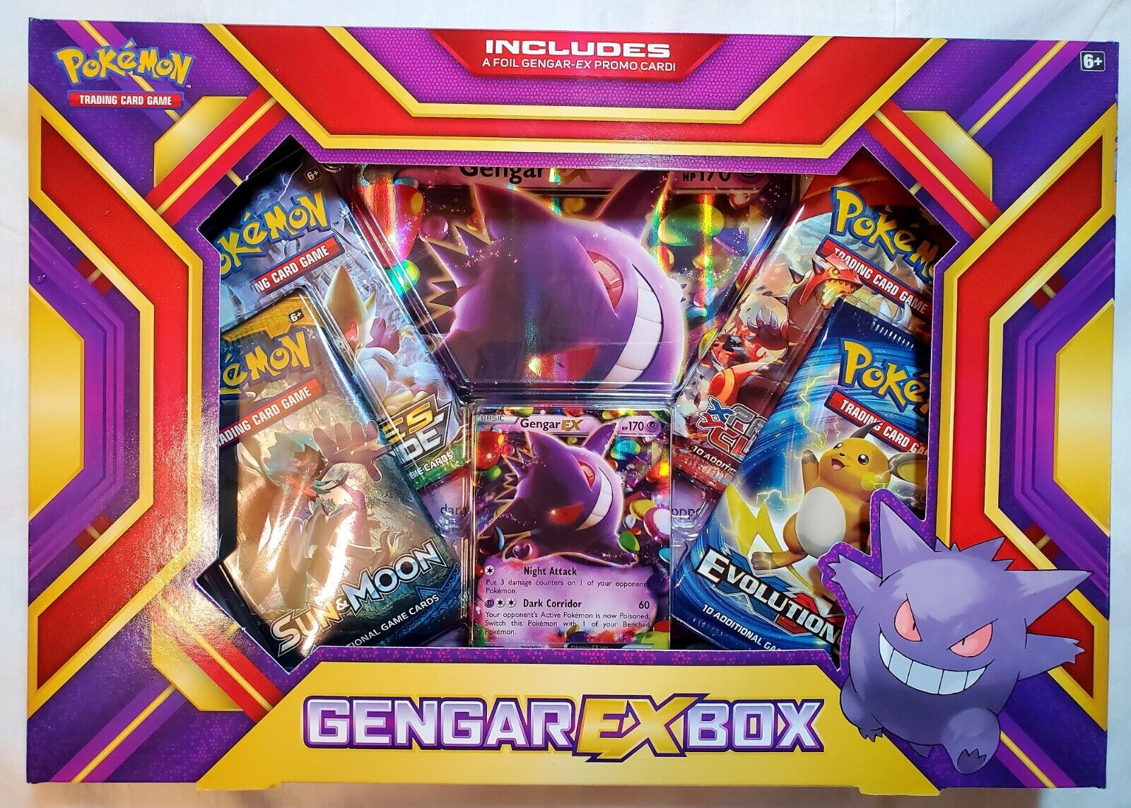 POKEMON TCG CARD GAME GENGAR EX BOX - 4 BOOSTER PACKS - GTIN/EAN