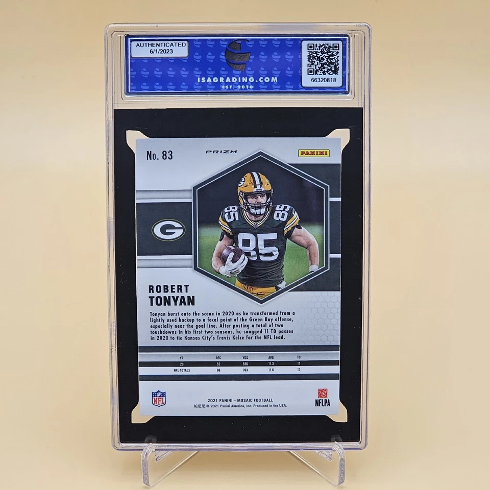 2021 Mosaic Football Robert Tonyan Honeycomb CASE-HIT SSP ISA 10 GEM MINT - Image 4 of 4