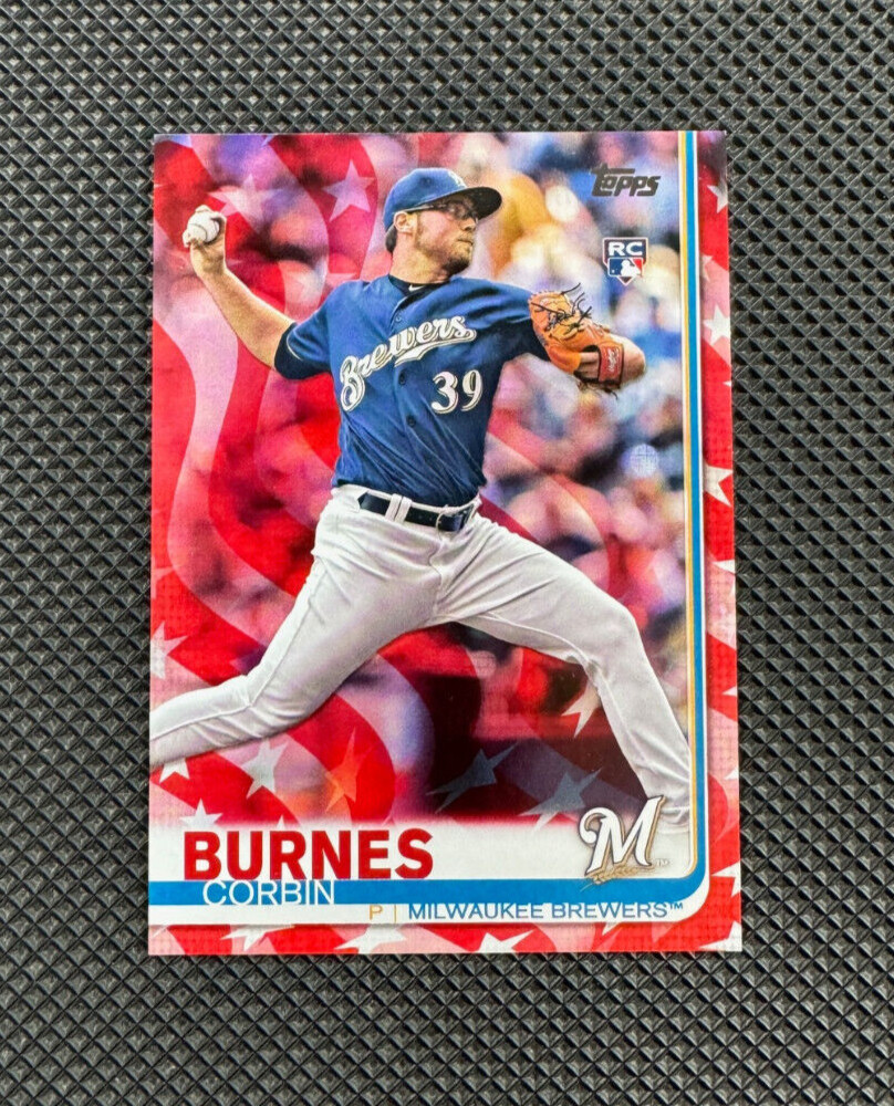 2019 Topps Series 1 Corbin Burnes /76 Independence Day Parallel RC ROOKIE #94
