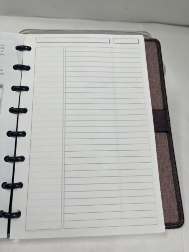 Levenger Circa Foldover Notebook Size Junior Cordova Leather Oxblood New in Box - Picture 13 of 18