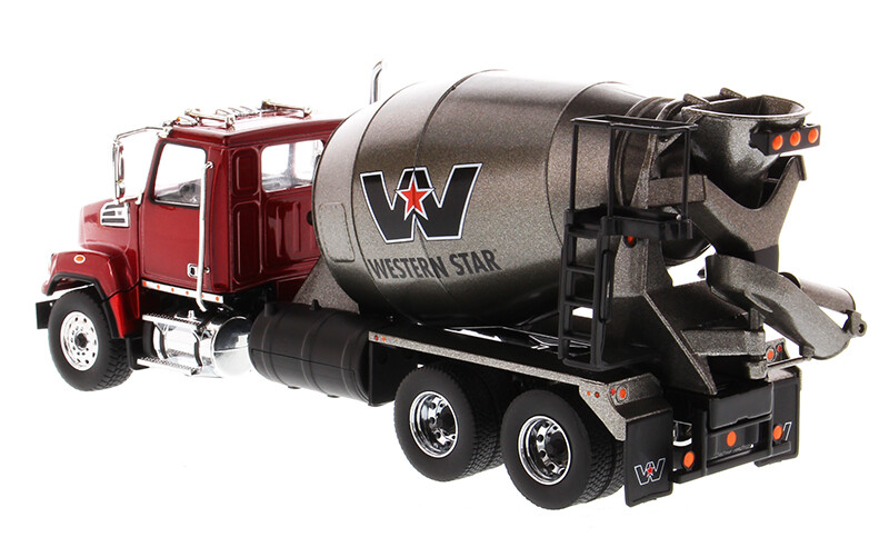 WESTERN STAR 4700 SF CONCRETE MIXER TRUCK RED 1/50 BY DIECAST