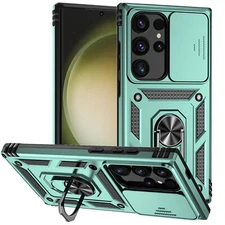 For Samsung Galaxy S24 Ultra S23 Phone Case Mecha Heavy Cover Screen Protector