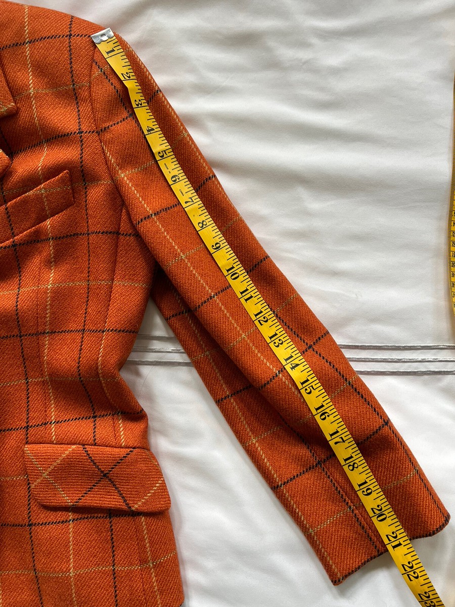 VTG Burberrys Of London 100% Wool Plaid Blazer Jacket Crop VTG Burberrys Of London 100% Wool Plaid Blazer Jacket Crop