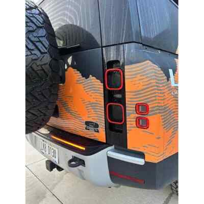Land Rover Defender L663 LED Flat Black Anti-Scuff Bumper Tread Plate