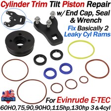 Trim Tilt Piston Seal End Cap Kit 5008985 For Evinrude ETEC 75hp-130hp 2005-2019