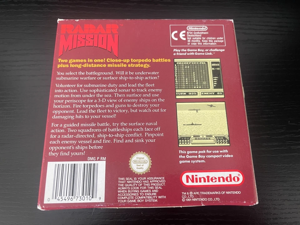 Radar Mission Nintendo Gameboy Game CIB Boxed with Manual - Image 2 of 4