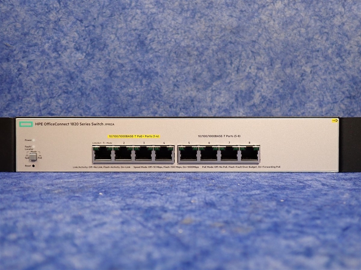 HPE OfficeConnect 1820 Series Switch J9982A 1820-8G-PoE+ 65W (H4)