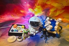 Space Astronaut Figures Toys Lot Star Projector Night Light Planets Spacehip UFO