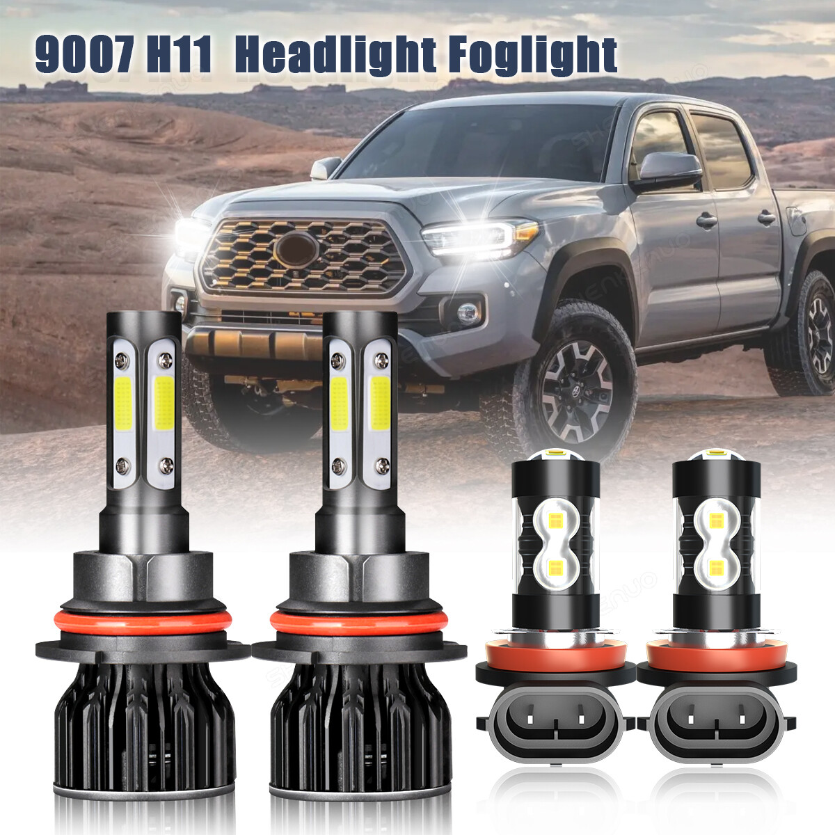 2005-2015 Nissan Xterra LED Headlight Combo 9007 High Low Beam H11 Fog Lights