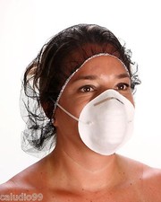 Honeycomb Bouffant Cap Black Hair Net 20/Pk Disposable 24" Diameter