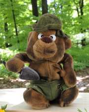 Vintage 1998 Meanies Series2 The Idea Factory Burny Bear Plush