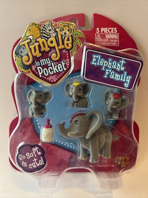 Jungle In My Pocket Elephant Family Pc Set Brand New In Pkg Rare Jakks  Pacific