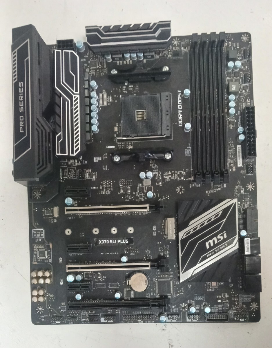 MSI X370 SLI Plus MS-7A33 AM4 DDR4 ATX Motherboard (PARTS OR