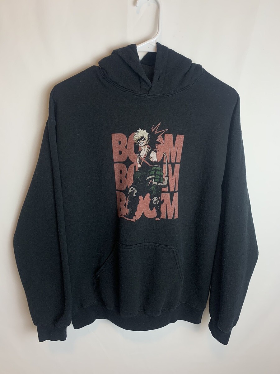 My Hero Academia Bakudeku Hug Boom Graphic Black Hoodie Men's Size