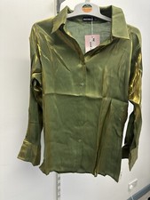 Missy Empire Nellie Iridescent Oversized Shirt Size 10 BNWT