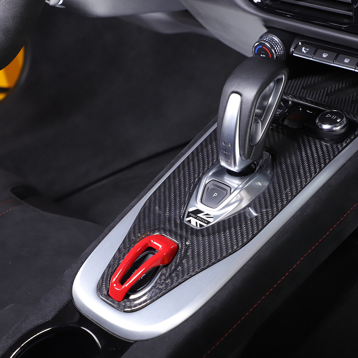 Real Carbon Fiber Center Gear Panel Trim Cover For Lotus EMIRA V6 AT 2021-25 US