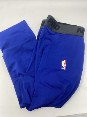 Nike Pro NBA Player Issued 3/4 Compression Tights Blue Men's Size XXL DN1547-495