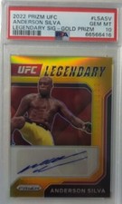 2022 PANINI PRIZM UFC Anderson Silva GOLD /10 PSA 10 POP 2. 1 ST AUTO !!!!