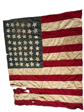 Antique Hand Made United States American Flag Beautiful