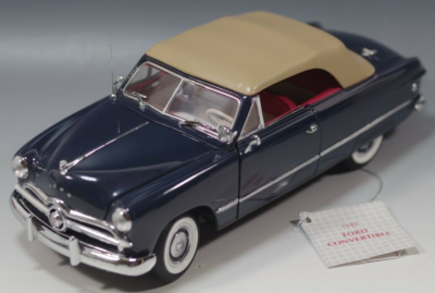 FRANKLIN MINT 1949 FORD CUSTOM CONVERTIBLE CAR MODEL 1:24
