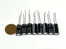 8 Pack Electrolytic capacitor 680UF 10v 105c 8mm x 12mm Radial G494