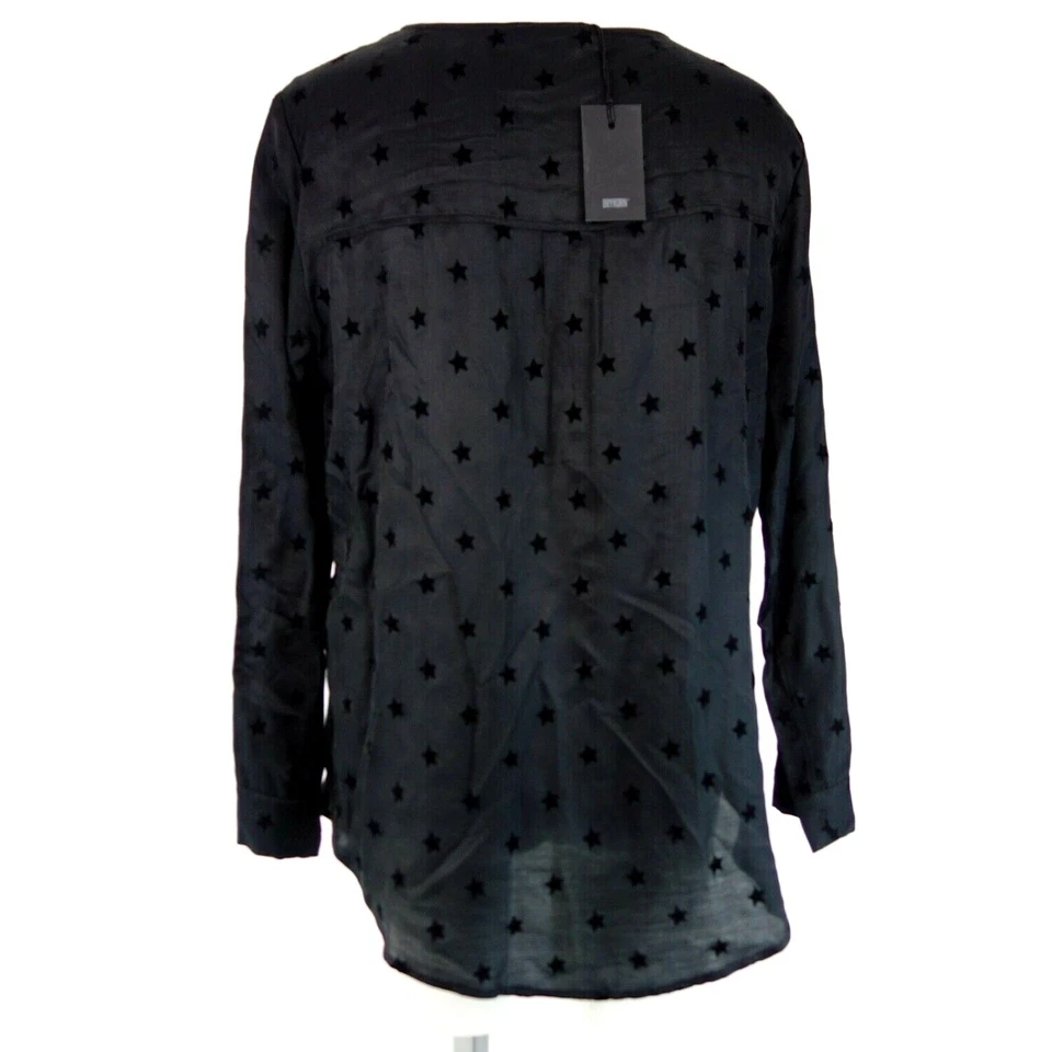 Drykorn Bluse Schwarz Damen Tunika Hemd  Oberteil Velly Viskose Seide Neu - Bild 3 von 4