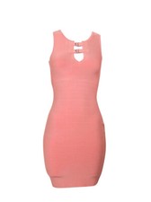 Sexy Abito bodycon vestito donna Guess by Marciano pesca smanicato  taglia M new