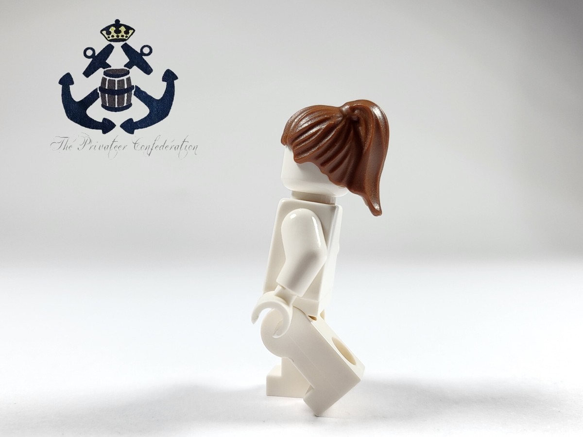 LEGO 1990s Minifigure Old Brown Hair Female Ponytail 6093 Town
