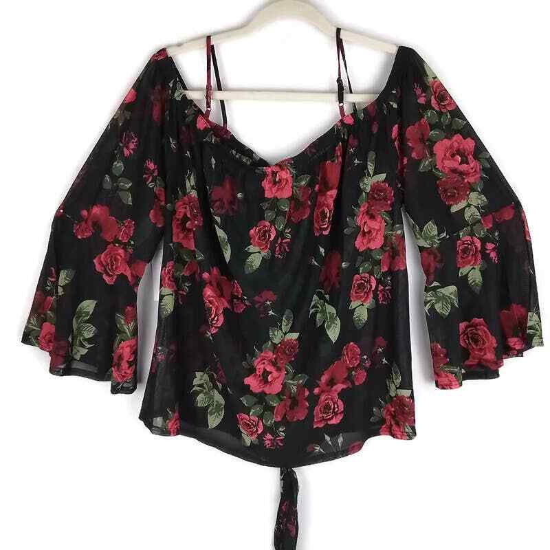 Ivy Rose Plus Size Blouse 2x in Black w 