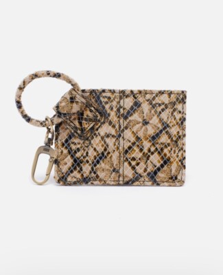 HOBO Twinkle Print Sable Bag Charm Card Holder & Key Chain. $58 NWT