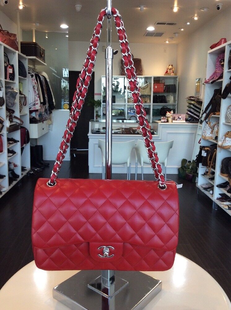 Chanel Red COCO Jumbo Flap Purse Handbag Shop Pick Up@ LA Local