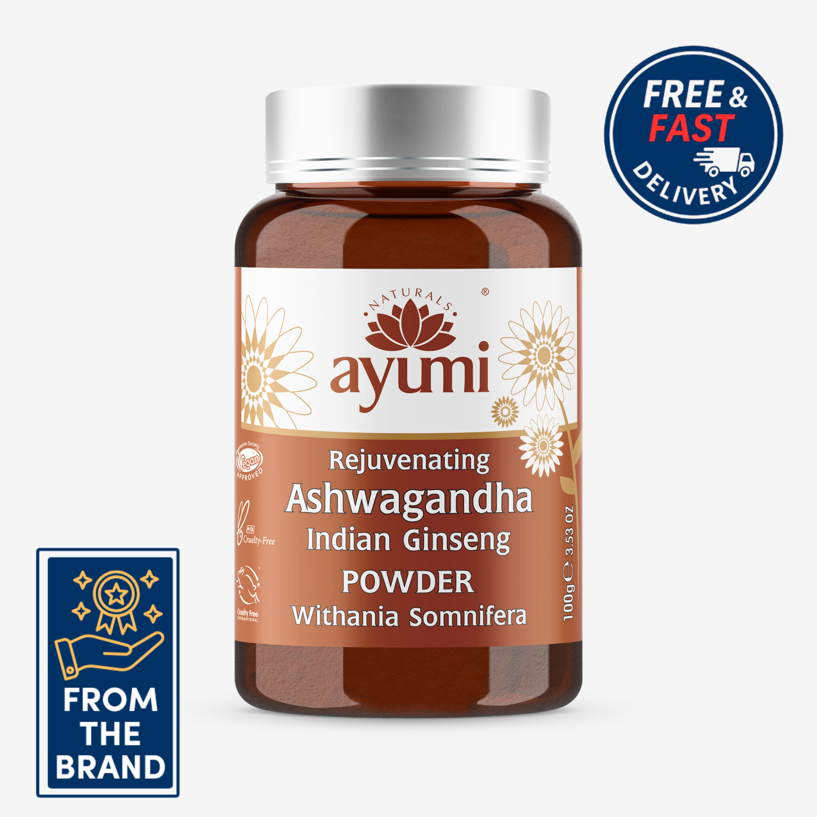 Ayumi Ashwagandha Powder | Boosts Physical Performance | 100g