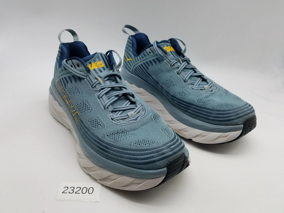 Hoka One One bondi Lite Grey Lime Blue‎ Maximalist Running Shoes Sneakers Sz 6 Hoka One One HOKA Bondi 6 Lead for sale | eBay main image 3