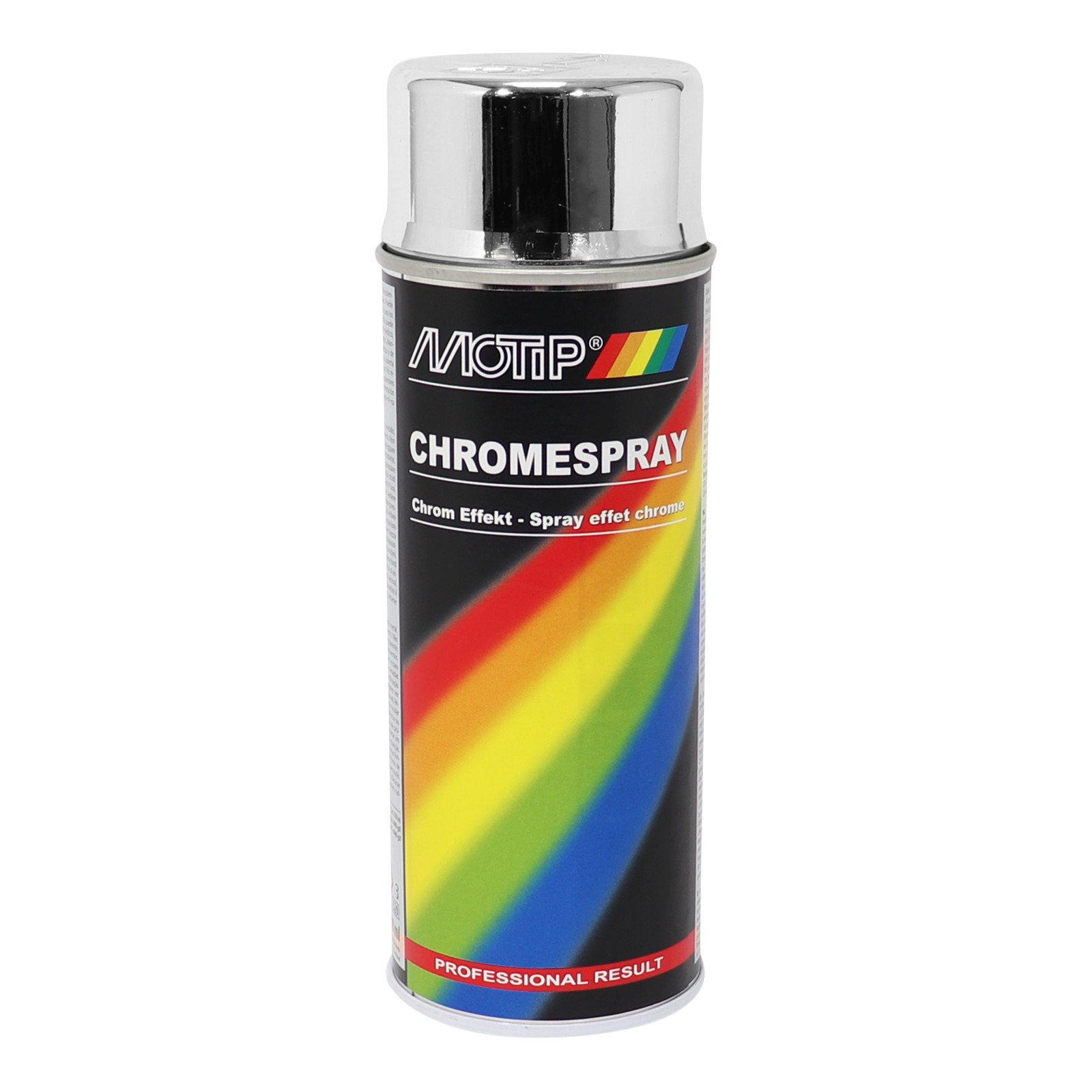 Aérosol effet chrome Motip Pro 400ml pour métallisation miroir lisse